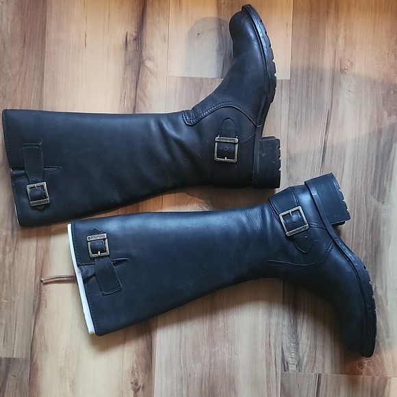 Genuine Timberland Lexxis Tall Black Leather Riding Boot - Picture 5 of 7